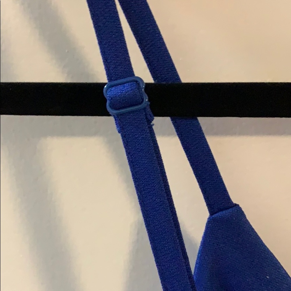 NWT. Deep V Royal Blue Romper - Picture 7 of 7